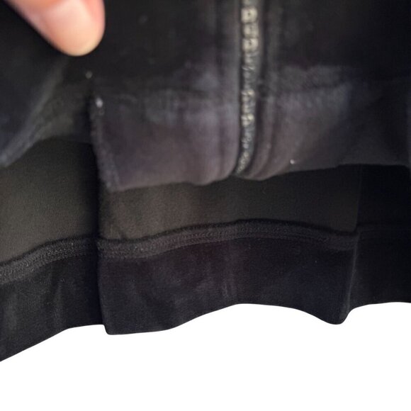 Spa By Chicos Vintage Y2K Womens Black Velour Velvet Zip Front Hoodie Jacket 0 - Picture 9 of 9